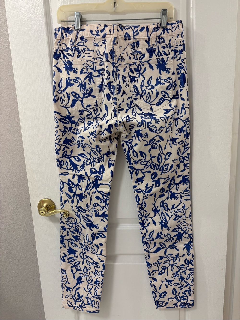 Current/Elliott x DVF Floral Blue White Watercolor Denim Jeans - Picture 4 of 16